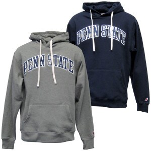 gray and navy hooded sweatshirts with plaid arched Penn State
